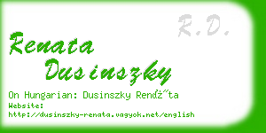 renata dusinszky business card